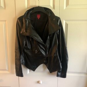 G.I.L.I. crop leather moto style coat